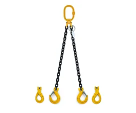 Pulpos de cadena de 2 ramales Cadena/Eslinga de elevación - 2,8t - 8mm - 2 ramales - Sin ganchos acortadores - G8 - Ganchos a elegir Pulpos de cadena de 2 ramales Cadena/Eslinga de elevación - 2,8t - 8mm - 2 ramales - Sin ganchos acortadores - G8 - Ganchos a elegir
