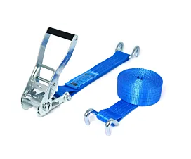 4T - Estándar Cinta de amarre - 4T - 9m - 50mm - de 2 partes - ganchos abiertos - Azul 4T - Estándar Cinta de amarre - 4T - 9m - 50mm - de 2 partes - ganchos abiertos - Azul