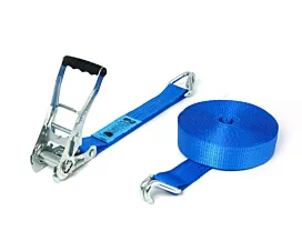 5T - Estándar Cinta de amarre - 5T - 12m - 50mm - de 2 partes - ganchos cerrados - Azul 5T - Estándar Cinta de amarre - 5T - 12m - 50mm - de 2 partes - ganchos cerrados - Azul