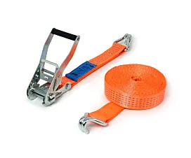 Todas Cinta de amarre - 5T - 9m - 50mm - de 2 partes - ganchos cerrados - Naranja Todas Cinta de amarre - 5T - 9m - 50mm - de 2 partes - ganchos cerrados - Naranja