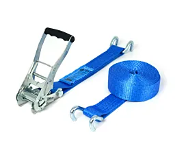 Todas Cinta de amarre - 5T - 9m - 50mm - de 2 partes - ganchos abiertos - Azul Todas Cinta de amarre - 5T - 9m - 50mm - de 2 partes - ganchos abiertos - Azul