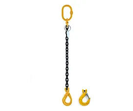 Eslingas de cadena de 1 ramal Cadena/Eslinga de elevación - 8mm - 1 ramal - Sin gancho acortador - G8 - Gancho a elegir Eslingas de cadena de 1 ramal Cadena/Eslinga de elevación - 8mm - 1 ramal - Sin gancho acortador - G8 - Gancho a elegir