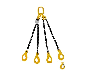 Todo - Cadenas de elevación Cadena/Eslinga de elevación - 11,1t - 13mm - 4 ramales - Sin ganchos acortadores - G8 - Ganchos a elegir