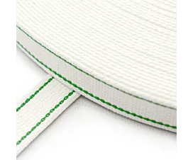 Cinta de persiana 22mm Cinta de persiana blanca con 2 rayas verdes (ancho 22 mm)