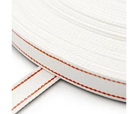 Cinta de persiana 22mm Cinta de persiana blanca con 2 rayas rojas (ancho 22 mm)