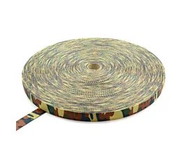 Todo - Poliéster Cinta de poliéster Camuflaje 35mm - 3750kg - rollo de 100m - impresión militar Todo - Poliéster Cinta de poliéster Camuflaje 35mm - 3750kg - rollo de 100m - impresión militar
