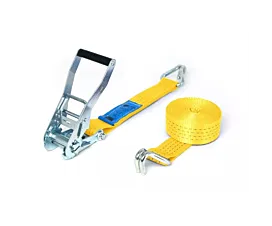 4T - Estándar Cinta de amarre - 4T - 9m - 50mm - de 2 partes - Ganchos cerrados - Amarillo