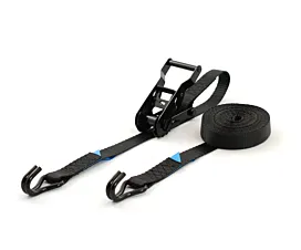 Cintas 25mm - Hechas a medida Cinta de amarre - 1,2T - 25mm - de 2 partes - Tensor - Negro + etiqueta propia
