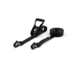 Negro - Estándar Cinta de amarre - 2,5T - 35mm - de 2 partes - tensor - Negro + etiqueta propia Negro - Estándar Cinta de amarre - 2,5T - 35mm - de 2 partes - tensor - Negro + etiqueta propia