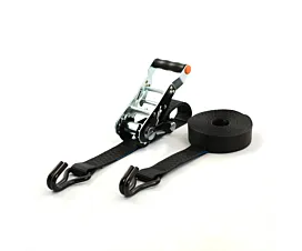 Todo - Cintas hechas a medida Cinta de amarre - 5T - 50mm - de 2 partes - tensor desmontable - Negro + etiqueta propia