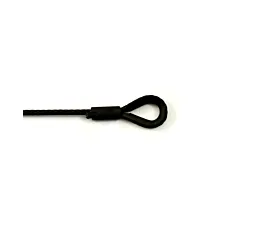 Cables de acero Eslingas cables de acero - negro - 5mm - 1 gaza con guardacabo - 160kg Cables de acero Eslingas cables de acero - negro - 5mm - 1 gaza con guardacabo - 160kg
