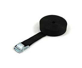 Todas Cinta de amarre - 250kg - 3m - 25mm - De 1 pieza - Hebilla - Negro - 4uds