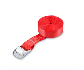 Todas Cinta de amarre - 250kg - 4m - 25mm - De 1 parte - Hebilla - Rojo - 10uds Todas Cinta de amarre - 250kg - 4m - 25mm - De 1 parte - Hebilla - Rojo - 10uds