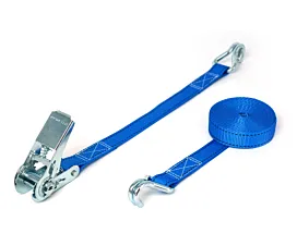 Todas Cinta de amarre - 800kg - 4,8m - 25mm - de 2 partes - Ganchos cerrados - Azul Todas Cinta de amarre - 800kg - 4,8m - 25mm - de 2 partes - Ganchos cerrados - Azul