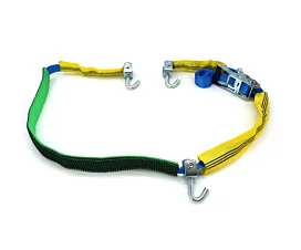 Todas Cinta de amarre porta coches -35mm - 2,5T - 3m+0,3m - Ganchos giratorios + Funda antideslizante