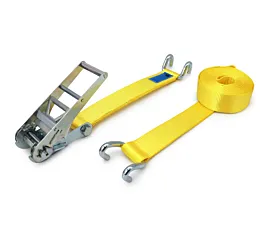 Todo - Cintas hechas a medida Cinta de amarre - 10T - 75mm - de 2 partes - Ganchos abiertos - Amarillo - Etiqueta propia Todo - Cintas hechas a medida Cinta de amarre - 10T - 75mm - de 2 partes - Ganchos abiertos - Amarillo - Etiqueta propia
