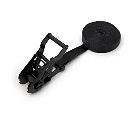 Todas Cinta de amarre - 1,2T - 25mm - En 1 parte - Tensor - Negro + etiqueta propia