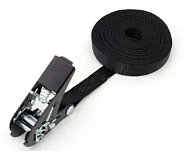 Cintas 25mm - Hechas a medida Cinta de amarre - 100kg - 15mm - De 1 parte - Tensor 'micro' 100kg - Negro