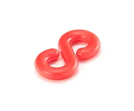 Todo - Señalización Ganchos S para cadenas señalización (8/10 mm) - Rojo/Blanco - 10uds