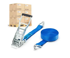 Cintas por palé 50mm Palé Cintas de amarre - ERGO 5T Eco - 9m - 50mm - En 2 partes - STF450 - Azul - 192uds